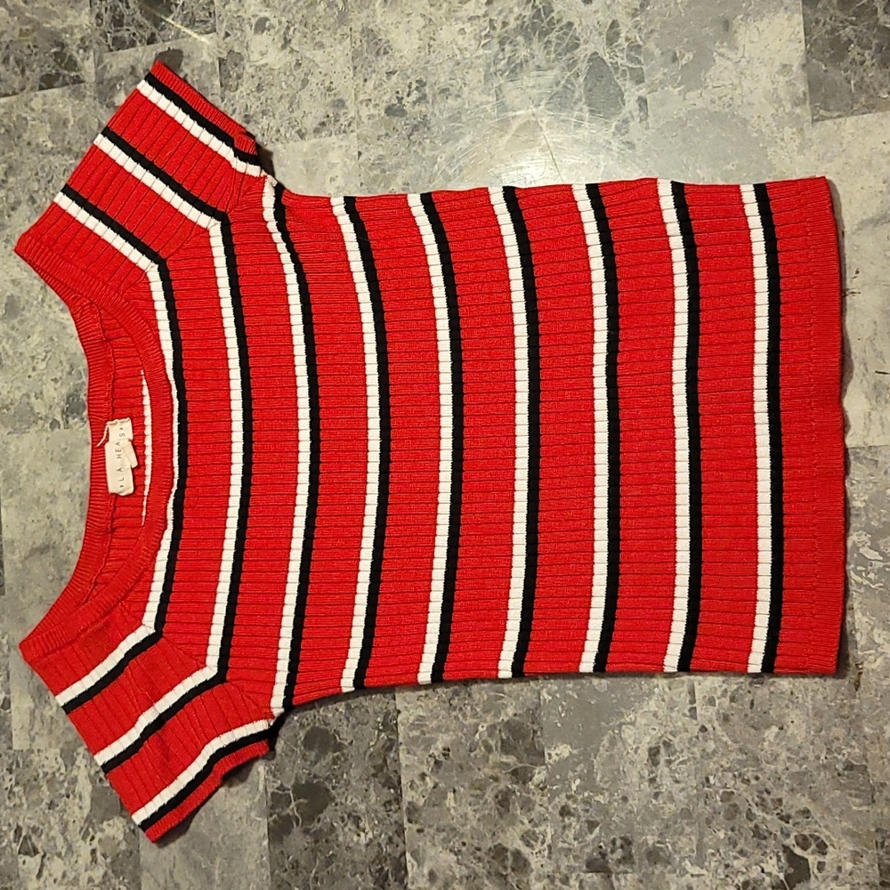 L.A. Hearts red stripped crop top